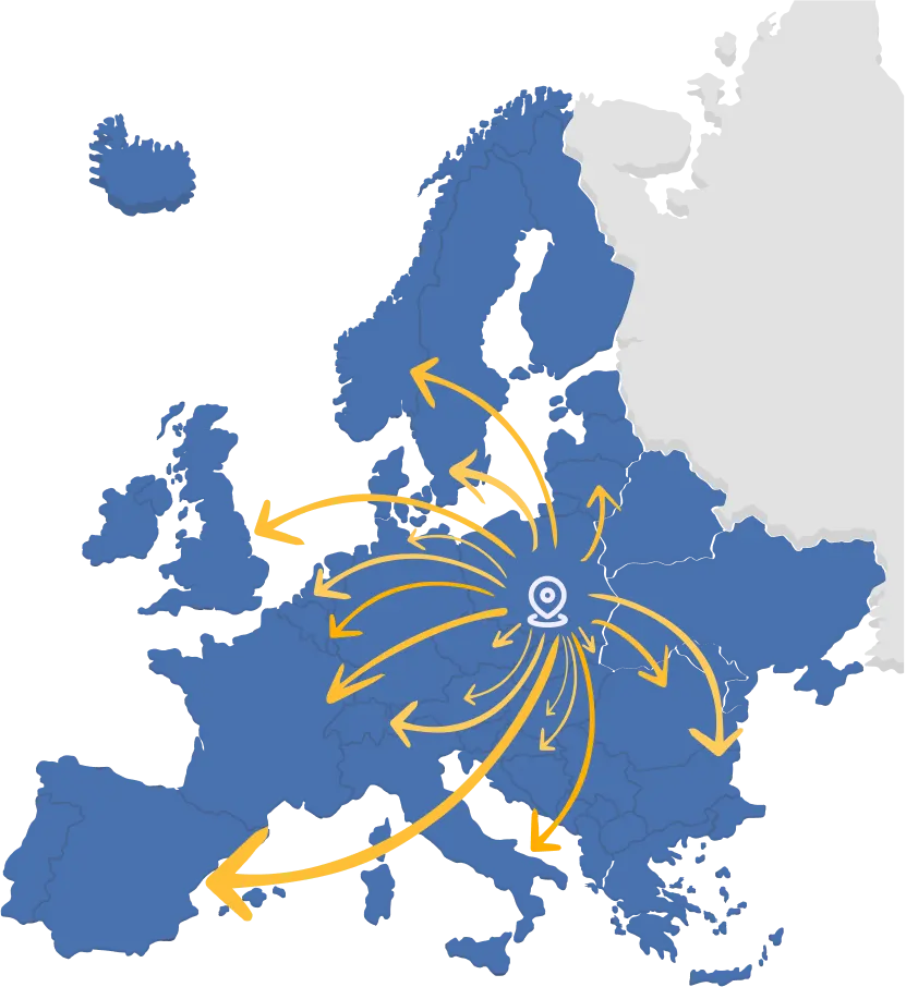 Mapa dostawy eksportu importu Strumet strona główna